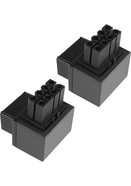 2pack Gpu VGA Pcıe 8 Pin Güç Adaptörü Dik Açı, 90 Derece Açı Konektörü Güç Adaptörü Kartı Masaüstü Grafik Kartı -Siyah fırsatları