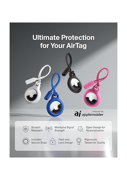 Airtag Için Anahtarlıklı Kılıf - Siyah fiyatları