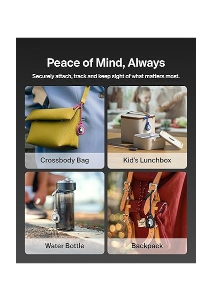 Airtag Için Anahtarlıklı Kılıf - Siyah modelleri