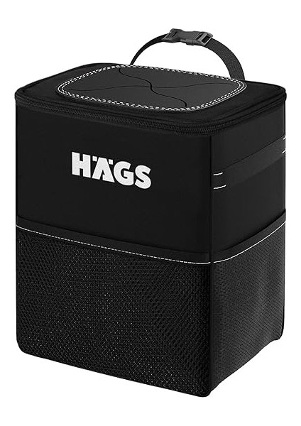 Araç Içi Çöp Kutusu, Oto Çöp Kovası Kapaklı ve Saklama CEPLI%100 Sızdırmaz Organizer Çanta, Su Geçirmez Araba Çöp Kutusu, Çok Amaçlı Araç Içi Düzenleyici Çanta, 8 Lt - Siyah