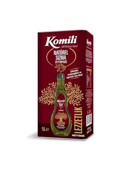 Komili Sızma Zeytinyağı 5 Lt Teneke
