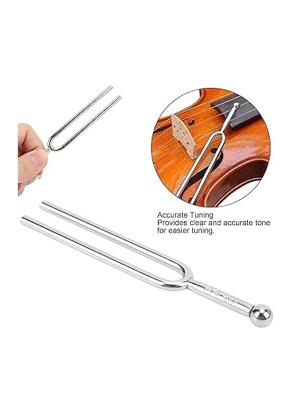Tuning Fork, Paslanmaz Çelik Netlik Daha Uzun Ses Taşınabilir Standart Gitar Kemanı Için Tuner Tonu Aracı fırsatları