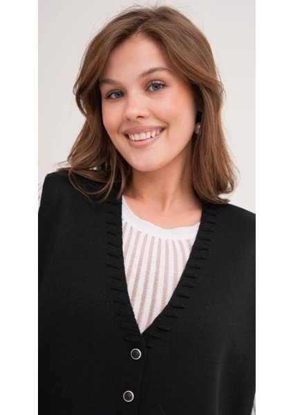 Kadın Anne Büyük Beden Triko Düz Model Yelek fiyatları