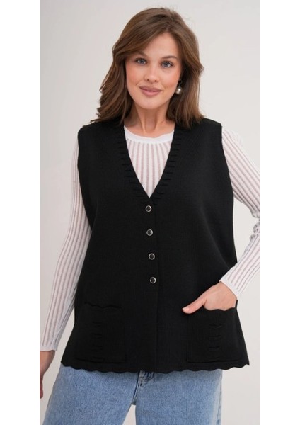 Kadın Anne Büyük Beden Triko Düz Model Yelek fırsatları