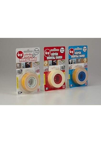 BA5000190015-3AC Köpük Montaj Bandı-3 (Ağır), 19 mm x 1.5m fiyatları