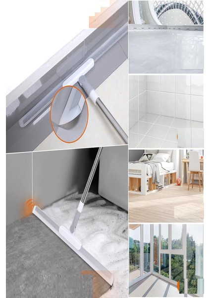 Teleskobik Saplı Çekçek Yersil Kauçuk Uçlu Uzun Saplı Su Çekici- Duş -Cam -Araba -Banyo Silecek fırsatları