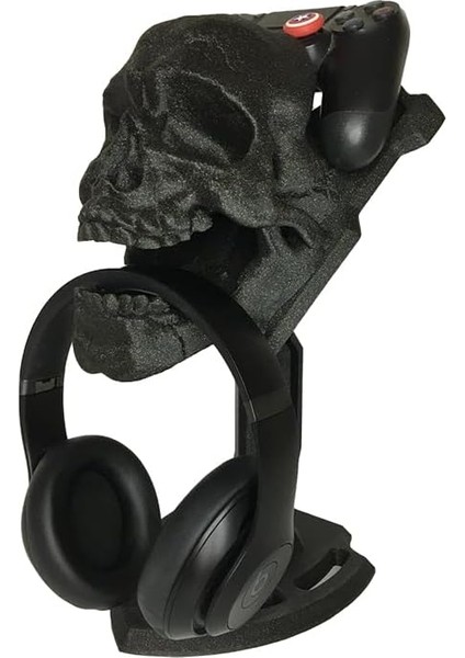 Kulaklık Standı-Kol Tutucu Joystick-Özel Tasarım Kurukafa (Xbox ve Playstation)