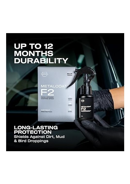 Metalcoat F2 Araç Sprey Nano Seramik Kaplama ve Boya Koruma-50 Ml-1 Yıl Etkili-Hızlı ve Kolay Uygulama, Oto Detaling, Araba Seramik Cila, Boya Parlatma, Hidrofobik Nano Koruma modelleri