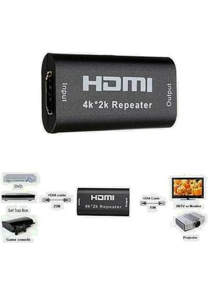 HDMI Kablo Uzatıcı Dişi Dişi Uzatıcı Repeater 4K 40 Metre Destekli Adaptör Extender fırsatları