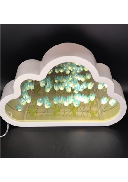 LED Işıklı Bulut Gece Lambası | Hediyelik Gece Lambası | Sonsuzluk Lalesi | Dekoratif Aksesuar