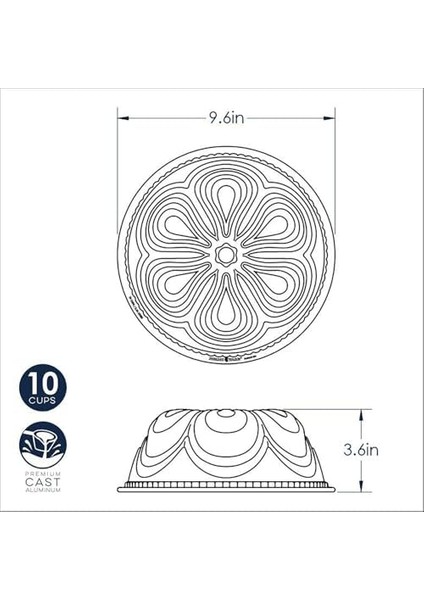 Ware Yüksek Kaliteli Gugelhupfform,,, 24,9 x 24,9 x 9,7 cm fiyatları