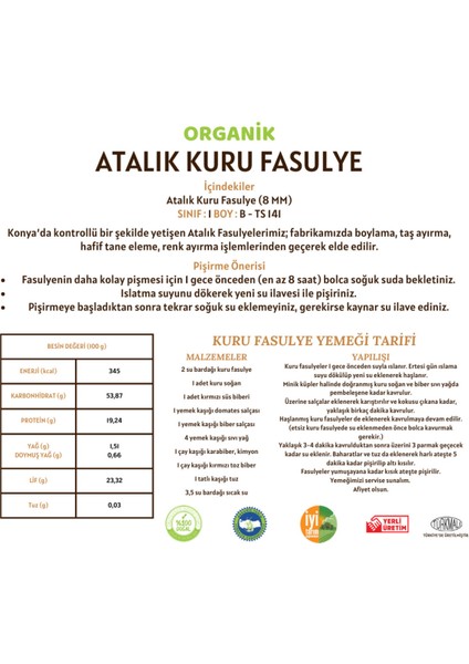 Atalık Kuru Fasulye (8 Mm) - 5 Kilo modelleri