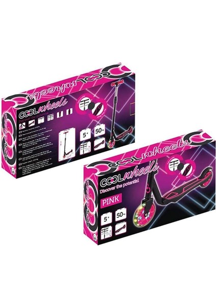Wheels 2 Tekerlekli Işıklı Scooter Pembe 5+ fiyatları