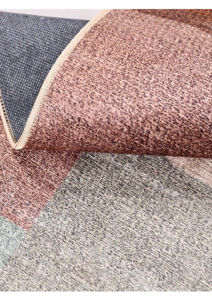 Otantik MD217 Vintage Baskı Halı Silinebilir Yıkanabilir Salon Antre Mutfak Halı Yolluk