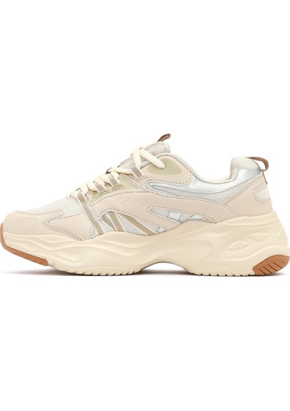 Kadın Bej Bağcıklı Kalın Tabanlı Sneaker 25AFD494114 fiyatları