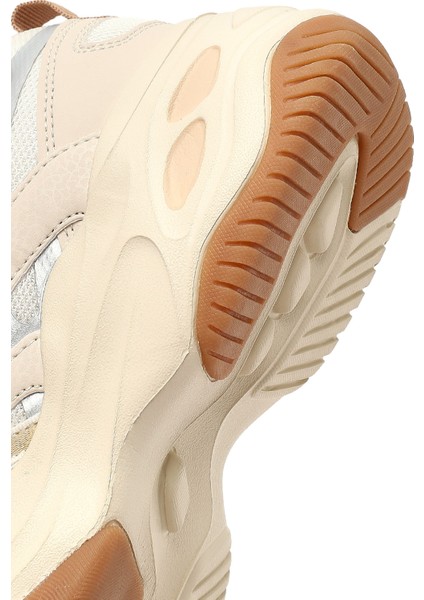 Kadın Bej Bağcıklı Kalın Tabanlı Sneaker 25AFD494114