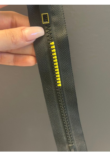 19X4 cm Iki Renk Dişli Siyah Fermuar