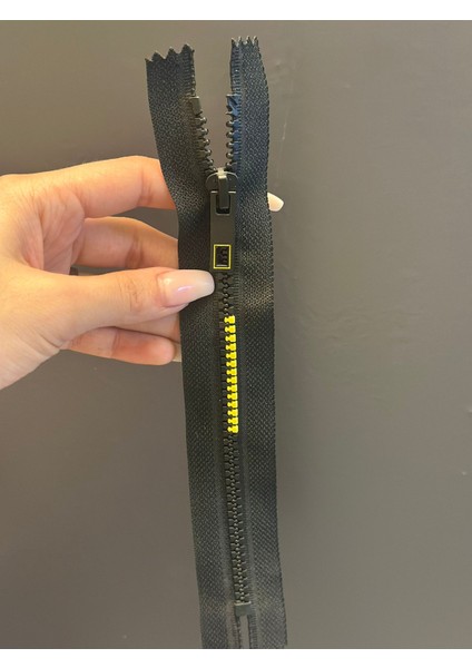 19X4 cm Iki Renk Dişli Siyah Fermuar modelleri