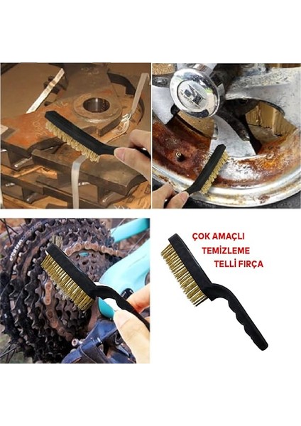 Badem10 Saplı Tel Fırça No 5 Çok Amaçlı Temizleme Fırçası Kir Pas Mangal Barbekü Izgara modelleri