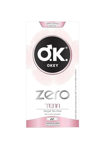 Okey Zero Tenn 8'li Prezervatif