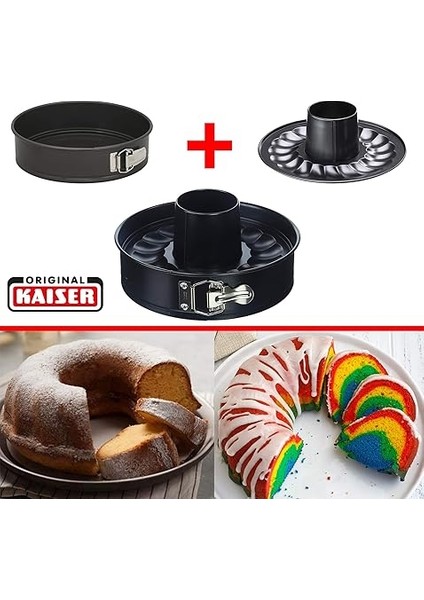66621364 Classic 4 Parça Kek Kalıp Seti, Siyah indirimleri