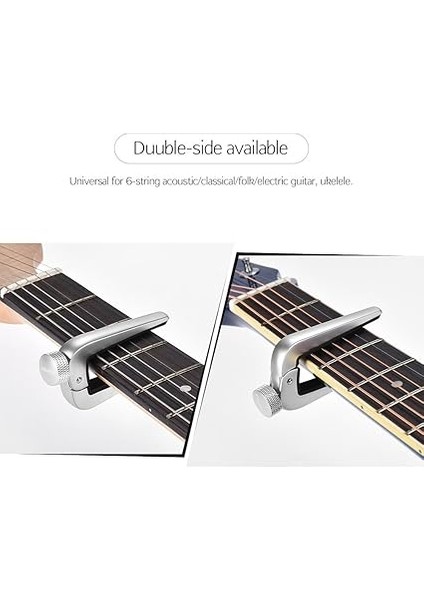 Fc-09 Premium Evrensel Kapo 6 Telli Akustik/klasik/folk/elektro Gitar Ukulele Için Gümüş indirimleri