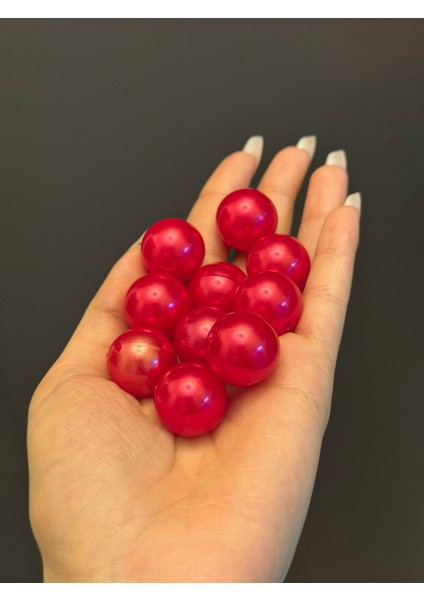 10 Adet 2 cm Delikli Şeker Pembe Plastik Boncuk Set modelleri