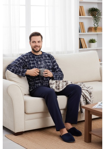 Erkek Büyük Beden Pijama Takımı 9757 Koyu Renkler fiyatları