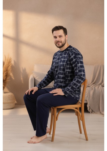 Erkek Büyük Beden Pijama Takımı 9757 Koyu Renkler fırsatları