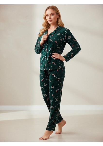 Süet Gömlek Pijama Takımı 7003 Yılbaşı Temalı fiyatları