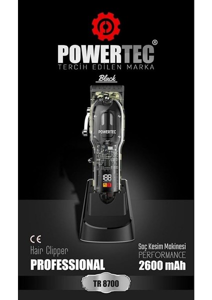 TR-8700 Saç Sakal Tıraş Makinesi (Black)