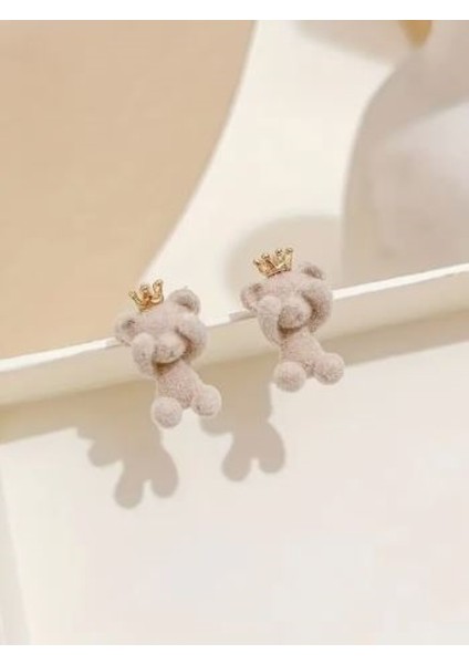 Taçlı Ayıcık Küpe