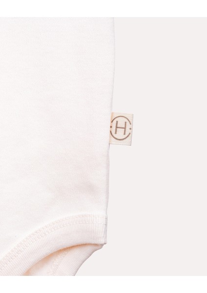 %100 Organik Pamuk Gots Sertifikalı Kısa Kollu Octopus Desenli Bebek & Yenidoğan Body - Ekru fırsatları