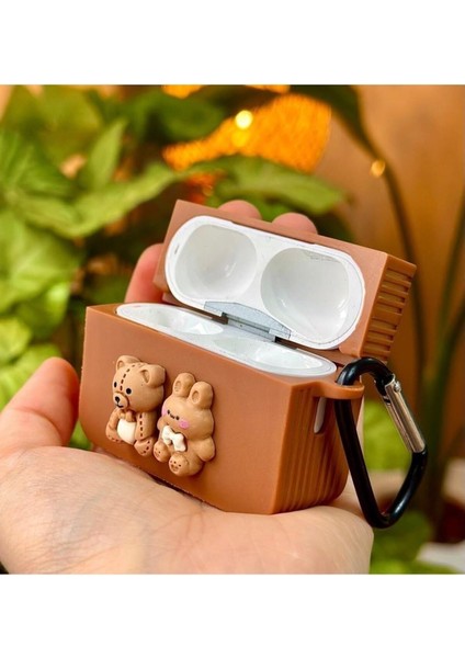 Pro - Pro2 ile Uyumlu Ayıcık Tasarımlı Kalın Silikon Kılıf - Kahve