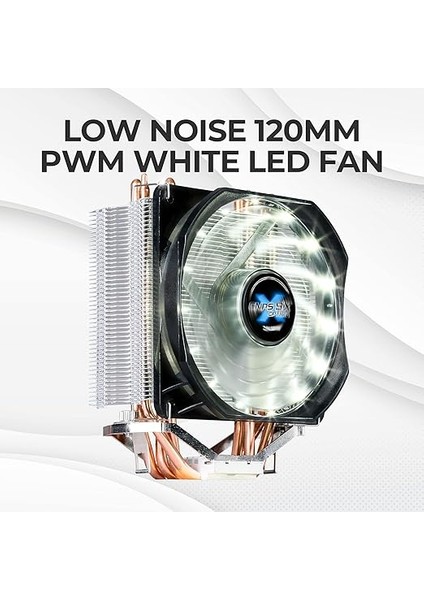 Cnps 9x Optima Cpu Soğutucu, Beyaz LED 120 mm Fanlı Ultra Sessiz Hava Soğutucu, Doğrudan Dokunmatik Isı Boruları, 180W Tdp, Saf Bakır ve Alüminyum - Intel ve Amd, CNPS9X Optima Için Uygundur fiyatları