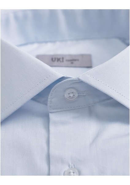 Buz Mavi Comfort Fit Uzun Kol Gömlek modelleri