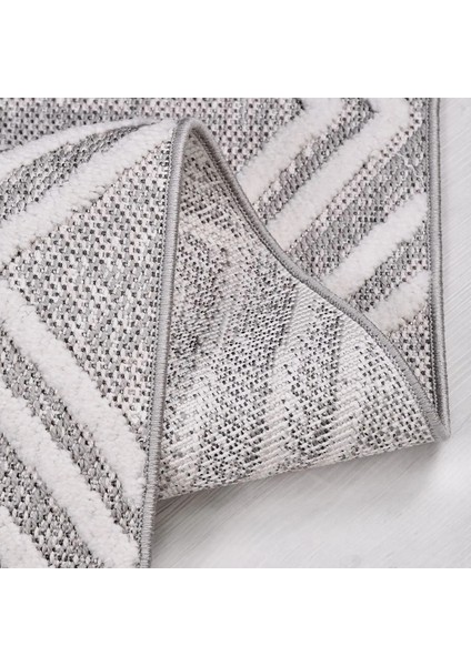 Muhana Geometrik Gri Polyester Pamuk Tabanlı Makine Halısı modelleri