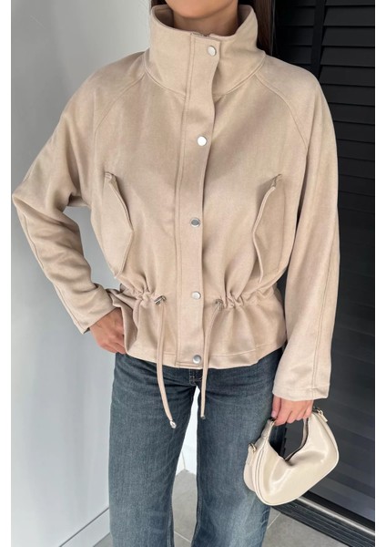 Kadın Bel Lastikli Süet Ceket P-00018946 fiyatları