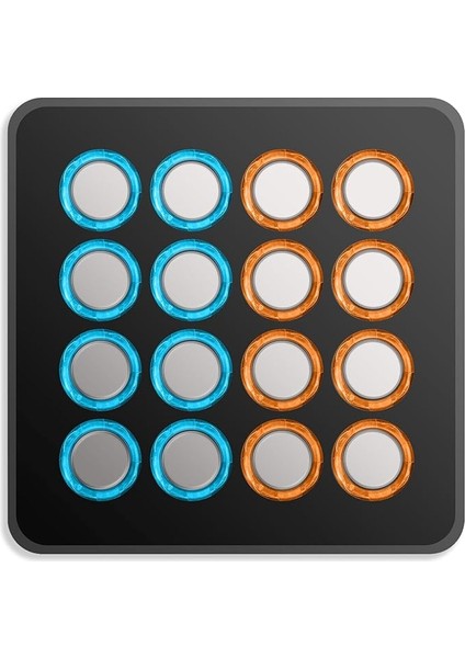 Techtools Mıdı Fighter Spectra (Black Silver Limited Edition) | 16 Arcade Knobs Parmakla Davul Çalma Performansı Için En Iyi Mıdı Controller/kontrolör