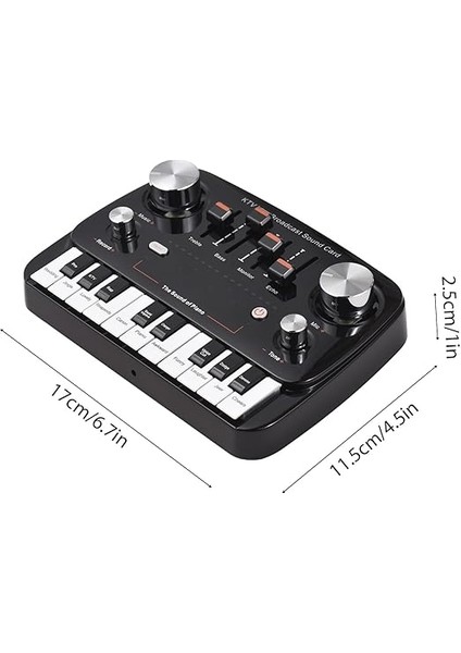 Gürültü Azaltma Çipi ile Ses Kartı, 1000 Mah Batarya Kapasitesi, 3.5mm Plug, 12 Seviye Elektrikli Ses, 11 Farklı Ses Efekti, 8 Efekt Modu, 5V/2A Şarj, Cep Telefonları ve Bilgisayarları Desteği, Me fiyatları