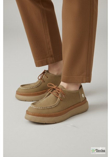 Kadın Hakiki Deri Ortopedik Kalın Taban Kışlık Günlük Ayakkabı M26/KA7025