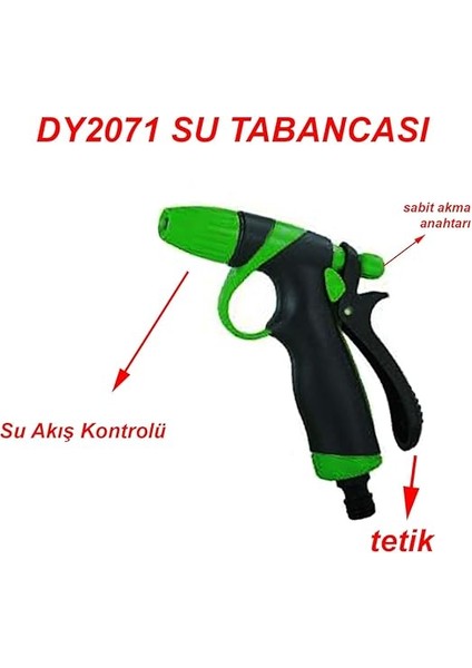 Tabancalı Bahçe Sulama Sprey Tabancası Tetikli Ayarlı Ayarlanabilir Tabanca fiyatları