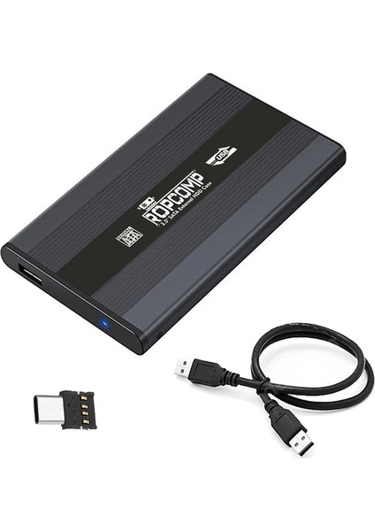 2.5" USB 2.0 Sata Harici HDD Kutusu Type-C Dönüştürücülü