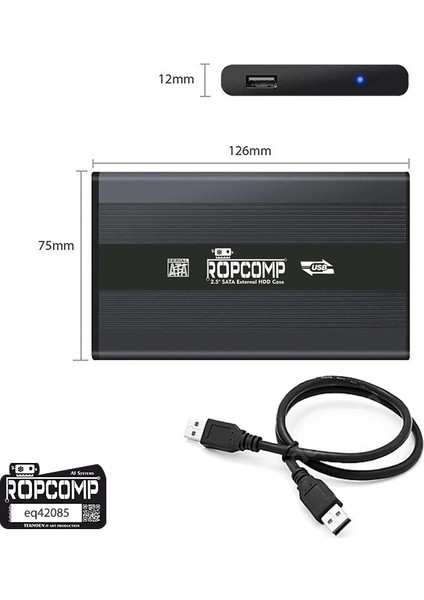 2.5" USB 2.0 Sata Harici HDD Kutusu Type-C Dönüştürücülü modelleri