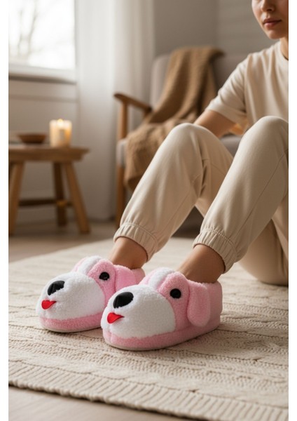Panduf Hayvan Figürlü Peluş Tüylü Ev Ayakkabısı Yumuşak Taban Ev Botu fırsatları