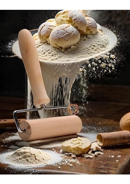 Doğal Bambu Hamur Açma Silindiri Hamur Açma Aparatı Oklava Merdane Pizza Makarna modelleri