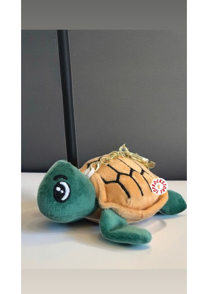 Sevimli Caretta Kaplumbağa Peluş Oyuncak Desenli Anahtarlık Hediyelik Uyku Arkadaşı 11 cm