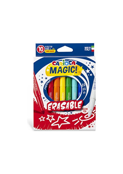 2 Adet Carioca Silinebilir Keçeli Boya Kalemi 9 +1 Düzeltici