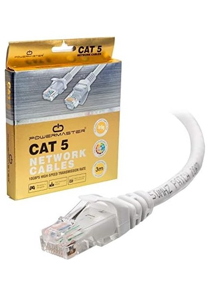 3 Metre Ethernet Kablosu Cat5 Orjinal Başlikli