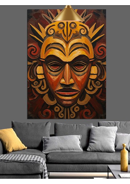 Altın Rengi Maske Dekoratif Kanvas - Mdf Ahşap Tablo modelleri